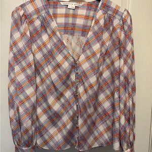Veronica Beard Multicolor Plaid Top